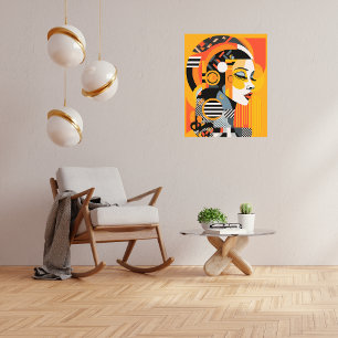 Poster Techno-Fusion: Inspiração Antiga, Design moderno