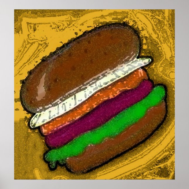 POSTER TECHNO HAMBURGER (Frente)