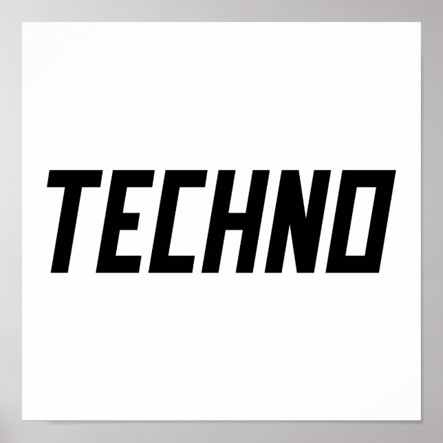 Poster TECHNO Music (Frente)