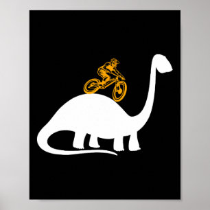Poster Tecido de bicicleta de montanha de dinossauro Dino