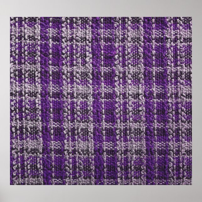 Poster Tecido de tartã roxo: fundo texturizado. (Frente)