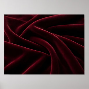 Poster Tecido de Veludo Burgundy Profundo Dobra Textura