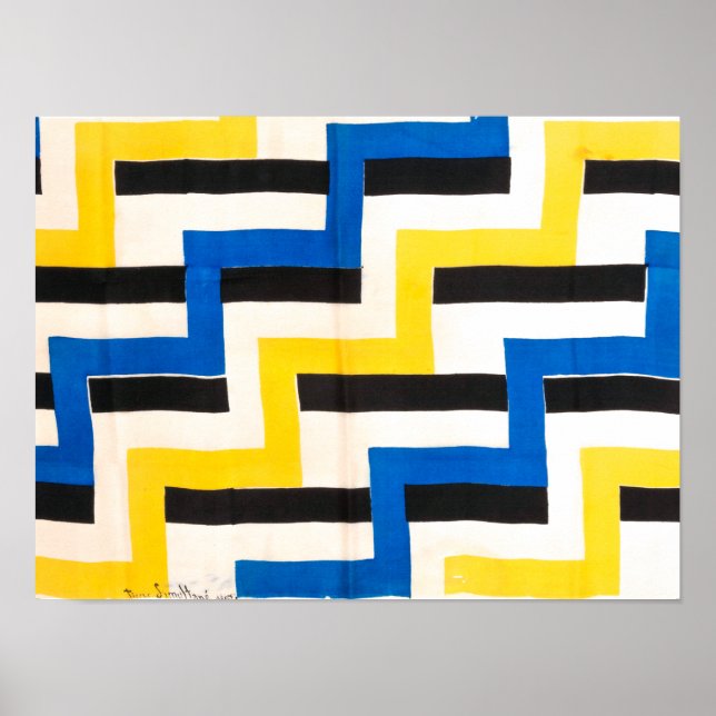 Poster Tecido Simultâneo | Sonia Delaunay | (Frente)