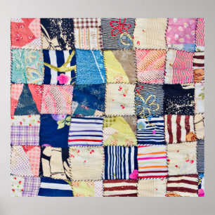 Poster Tecido único: cobertores feitos à mão de Bangkok