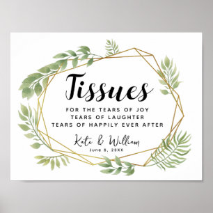 Poster Tecidos de cristal da cerimónia da folha que