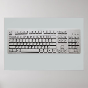 Póster teclado de computador