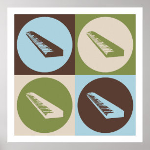 Póster Teclado do pop art