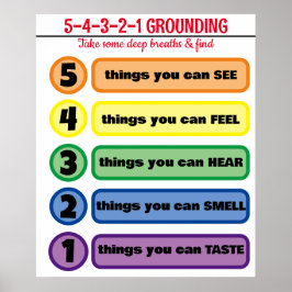 Poster Técnica de Arranque para Ansiedade/Esforço 5 Senti