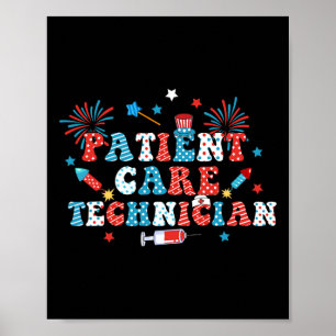 Poster Técnico de Atendimento ao Paciente de Fogos de Art