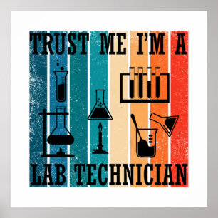 Poster Técnico de laboratório engraçado humor de técnico