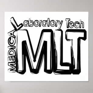 PÓSTER TÉCNICO DE LABORATÓRIO MÉDICO DO TEXTO DO GRUNG