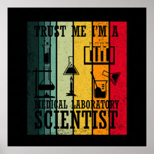 Poster Técnico de laboratório médico engraçado humor cien