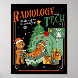 Poster Técnico de Radiologia de Natal Engraçado Homem de