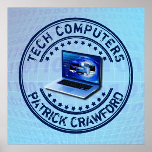 Póster Técnico de Reparo de Serviço de Computador ou Co