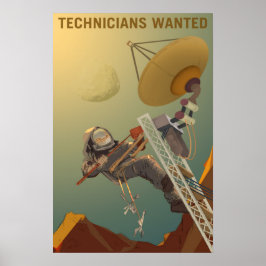 Póster Técnicos queriam Engenheiro nosso futuro em Marte