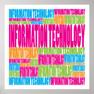 Poster Tecnologia da informação colorida
