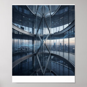 Poster Tecnologia de Negócios Futurista Interior Digital