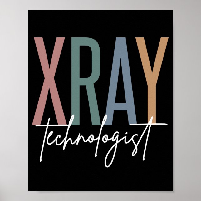 Poster Tecnologia de raios X da Xray Tech Multicolor (Frente)