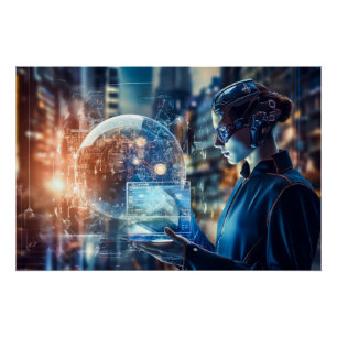 Póster Tecnologia futurística
