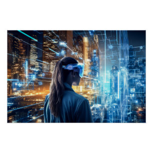 Póster Tecnologia futurística