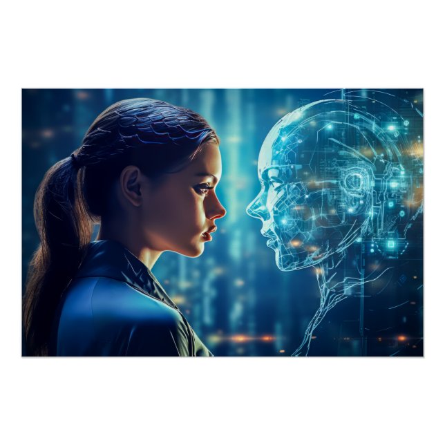 Póster Tecnologia futurística (Frente)