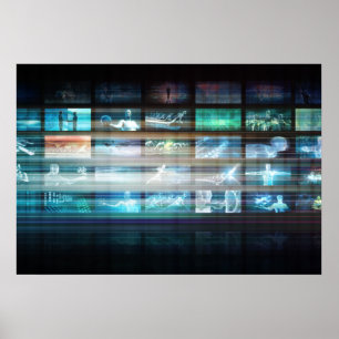 Poster Tecnologia futurística com o futuro Abstrato técni