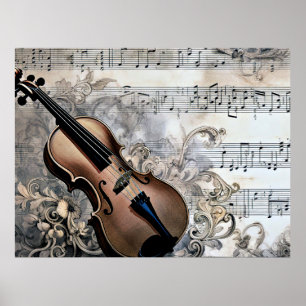 Poster Tecnologia Harmonizando, ilustração musical,