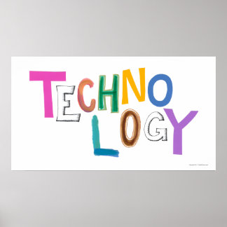 Póster Tecnologia moderna tecnologia palavra arte tecnolo