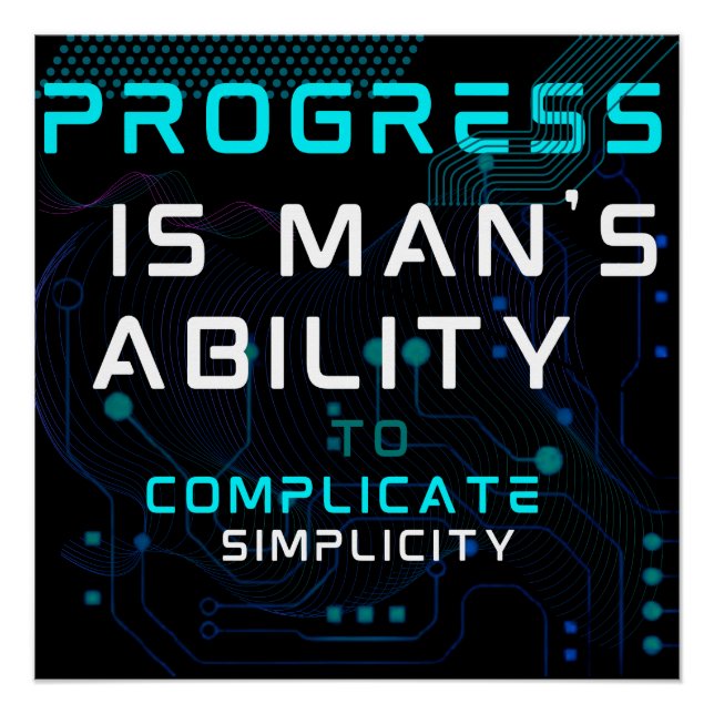 Póster tecnologia tecnologia Progresso  (Frente)