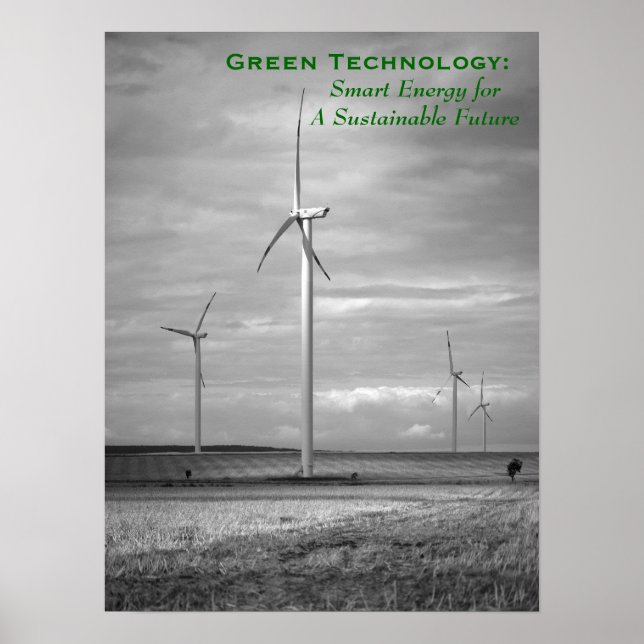 Póster Tecnologia Verde: Energia Inteligente (Frente)
