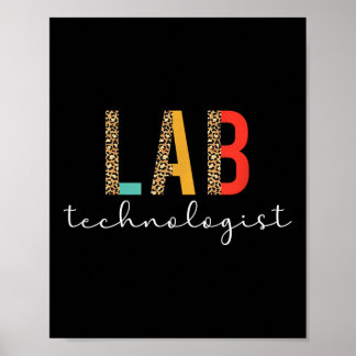 Poster Tecnólogo de Laboratório Boho Leopardo Técnico de 
