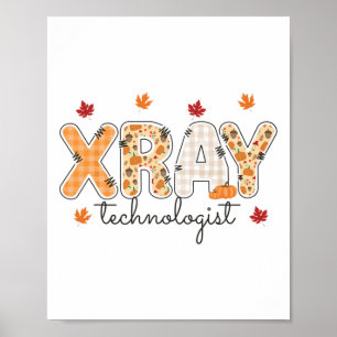 Poster Tecnólogo de Raios X Dia de Ação de Graças Técnico