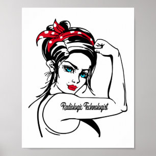 Poster Tecnólogo Radiológico Rosie O Pino Do Rodômetro