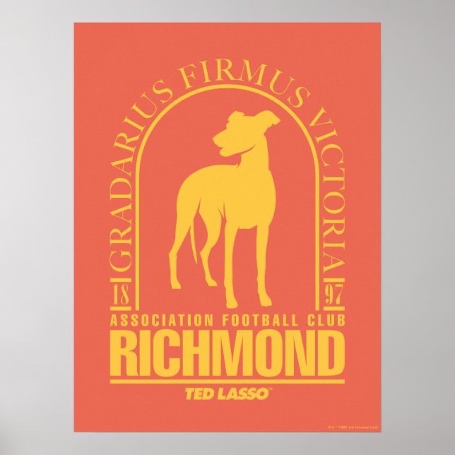 Poster Ted Lasso | AFC Richmond Logotipo Dourado (Frente)