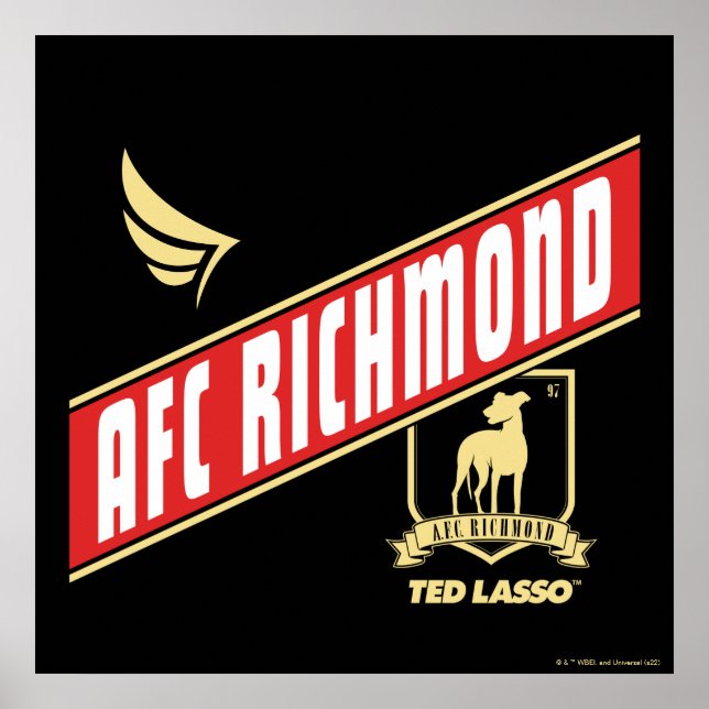 Poster Ted Lasso | Banner atlético AFC Richmond (Frente)
