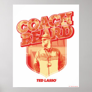 Poster Ted Lasso   Crachá de Barba de Treinador