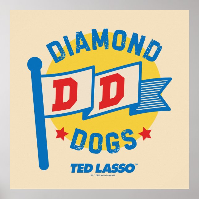 Poster Ted Lasso | Gráfico da Pensão de Cães Diamantes (Frente)