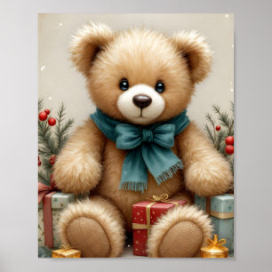 Poster Teddy Bear Digital Natal