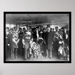 Póster Teddy Roosevelt e príncipe Henry 1902