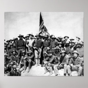 Póster Teddy Roosevelt e Rough Riders