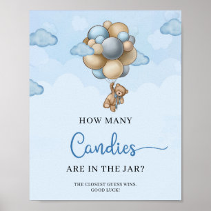 Poster Teddy Ursinho Quantas Candies Estão No Jar game