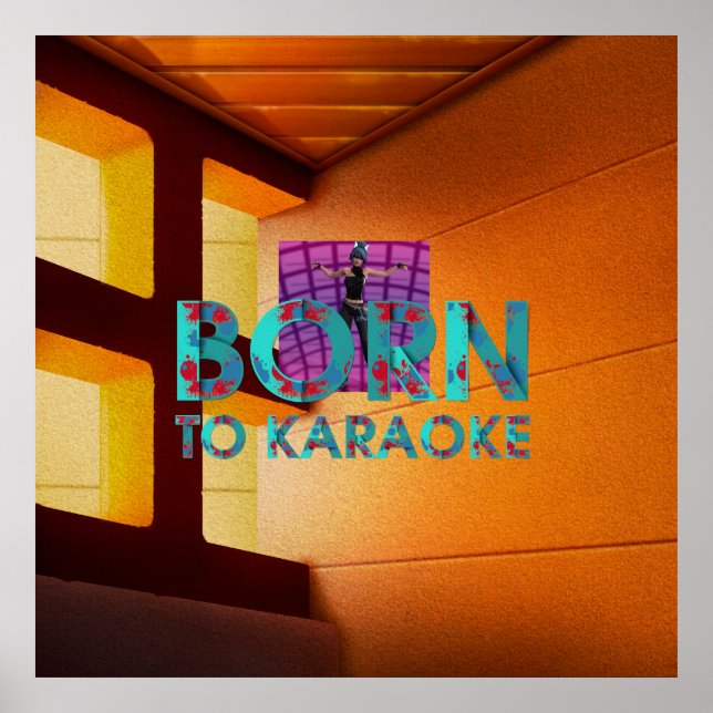 Poster TEE Born to Karaoke (Frente)