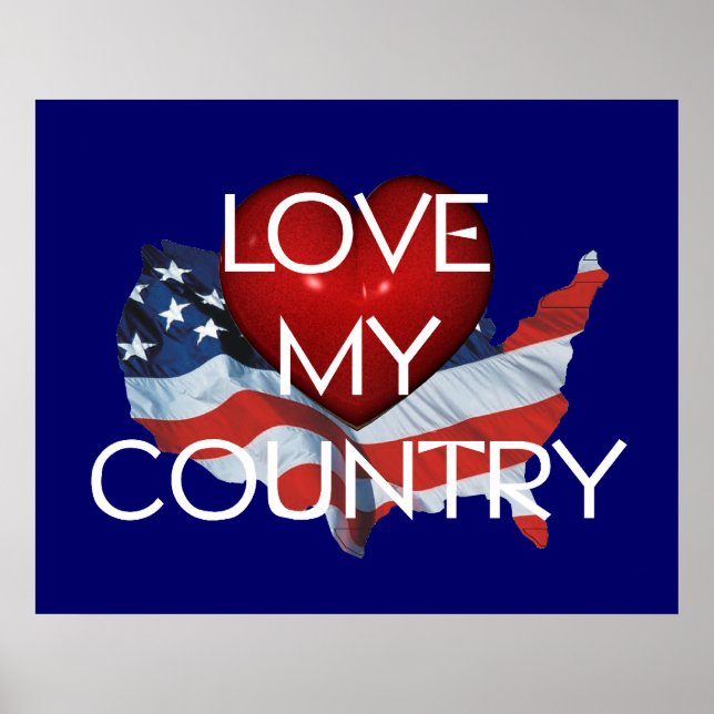 Póster TEE Love My Country (Frente)