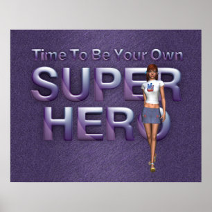 Póster TEE para possuir o super-herói