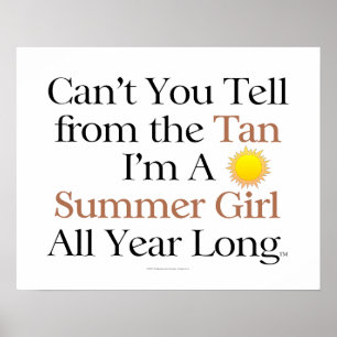 Póster TEE Summer Girl Tan