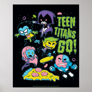 Poster Teen Titans Go! Gráfico de pizza da primavera de