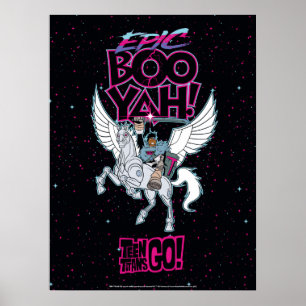 Poster Teen Titans Go! Guerreiro Cyborg Riding Pegasus