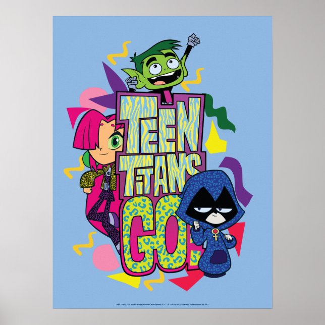 Poster Teen Titans Go! | Logotipo Impresso "Raparigas" (Frente)