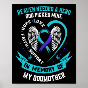 Poster Teerão E Fita Roxa Sensibilização Suicida Camisa D