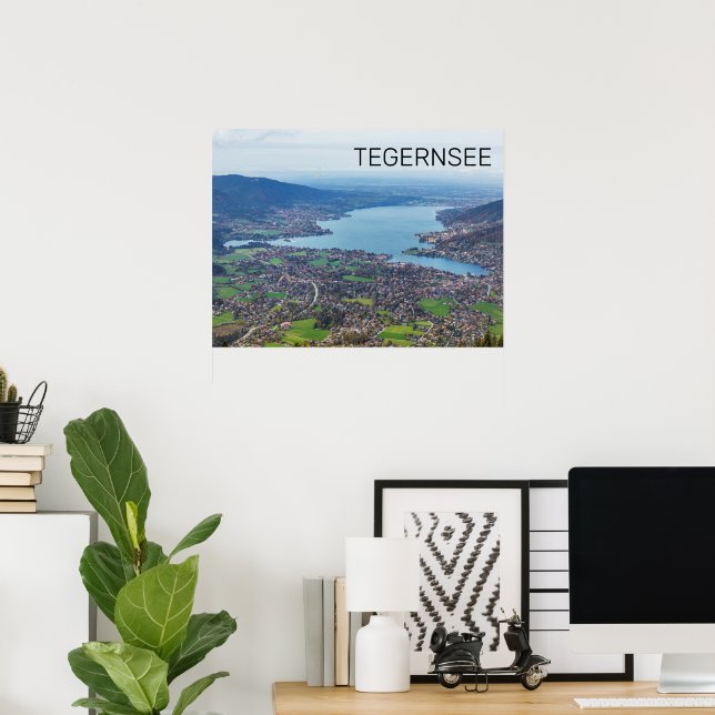 Poster Tegernsee Bavaria Lake Germany Panorama Souvenir (Escritório em casa)